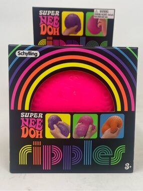 Schylling Super NeeDoh XL Ripples Stress Ball - Hot Pink fidget squishy